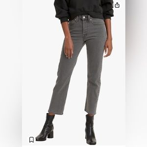 Levi's® Women's High-Rise Wedgie Straight Cropped Jeans - Cosmic Comet gray, 28